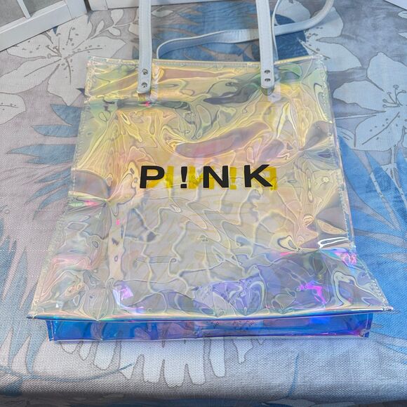 PINK Summer Carnival VIP  Tote Bag Iridescent PINK Tote Bag. - Picture 6 of 11
